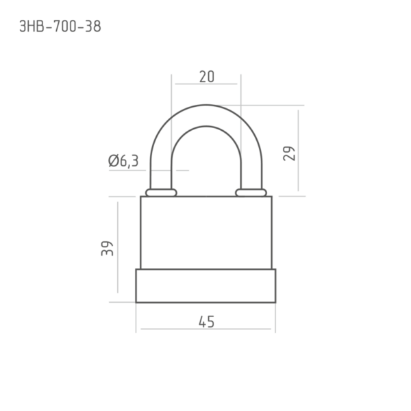 Замок навесной кодовый Нора-М 620 для чемодана - Черный - 26 мм