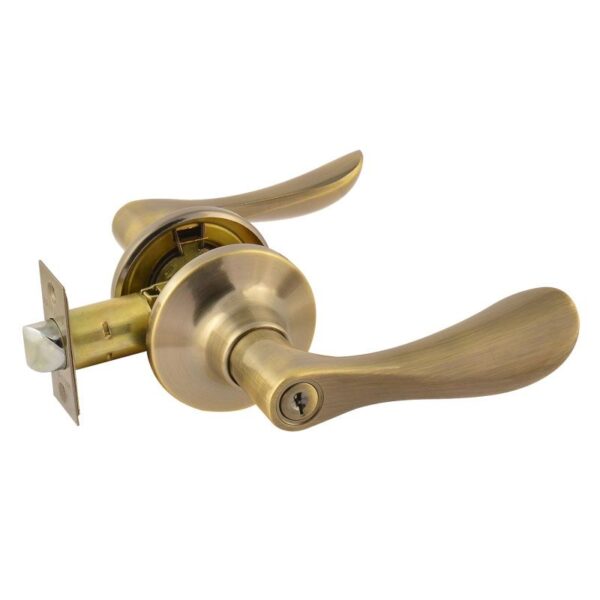 Ручка защелка НОРА-М ЗВ3-STD нажимная для межкомнатных дверей - Старая бронза - 01 - ключ/фиксатор