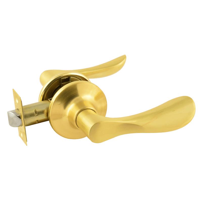 Ручка защелка НОРА-М ЗВ3-STD нажимная для межкомнатных дверей - Матовое золото - 05 - без запирания