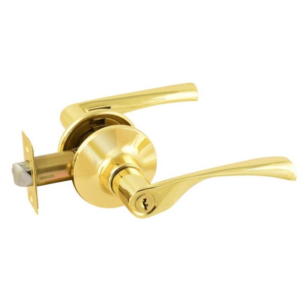 Ручка защелка НОРА-М ЗВ2-STD нажимная для межкомнатных дверей - Золото - 01 - ключ/фиксатор