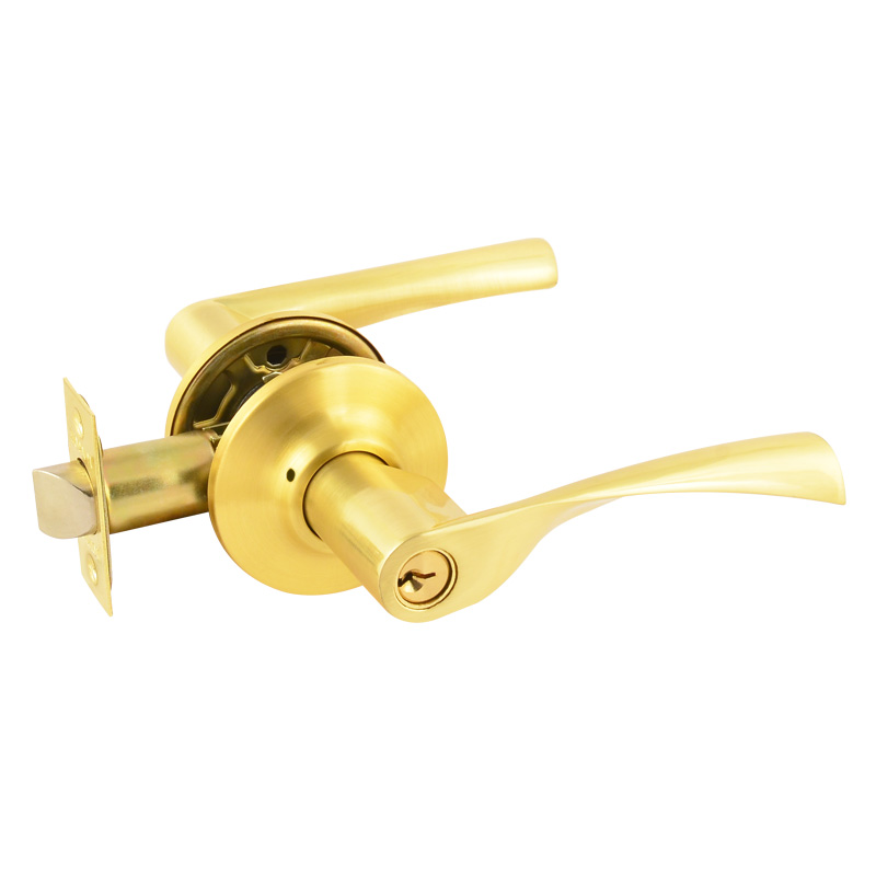 Ручка защелка НОРА-М ЗВ2-STD нажимная для межкомнатных дверей - Матовое золото - 01 - ключ/фиксатор