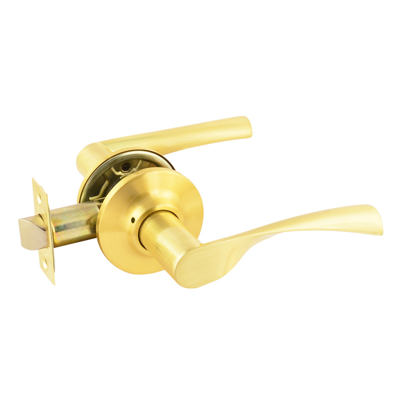 Ручка защелка НОРА-М ЗВ2-STD нажимная для межкомнатных дверей - Матовое золото - 05 - без запирания