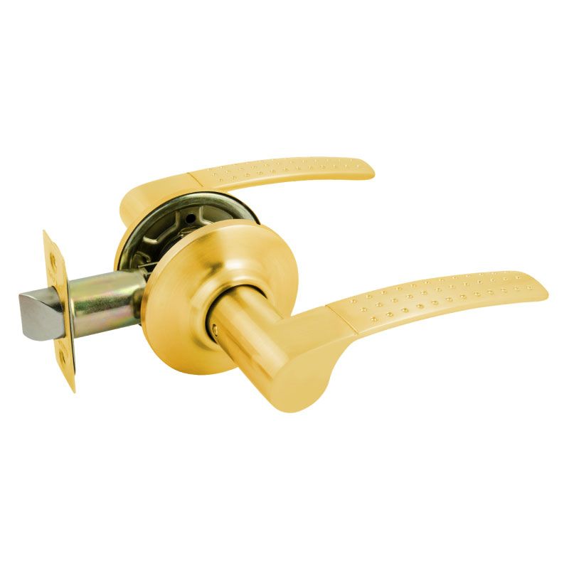 Ручка защелка НОРА-М ТТ15 нажимная для межкомнатных дверей - Матовое золото - 05 - без запирания