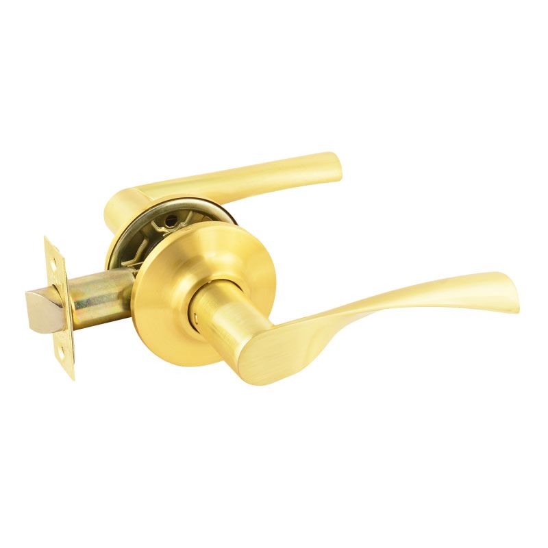 Ручка защелка НОРА-М ЗВ2 нажимная для межкомнатных дверей - Матовое золото - 05 - без запирания