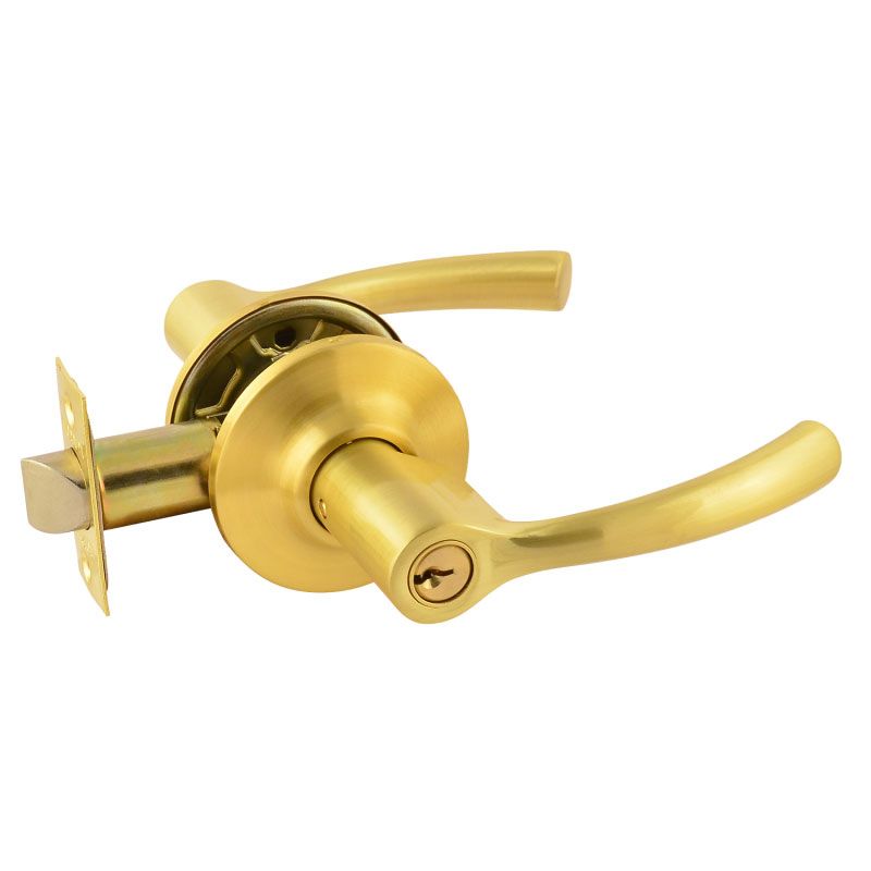 Ручка защелка НОРА-М ТТ1 нажимная для межкомнатных дверей - Матовое золото - 01 - ключ/фиксатор