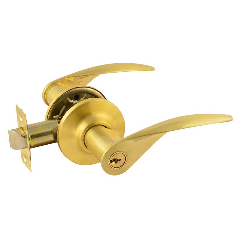 Ручка защелка НОРА-М ТТ12 нажимная для межкомнатных дверей - Матовое золото - 01 - ключ/фиксатор
