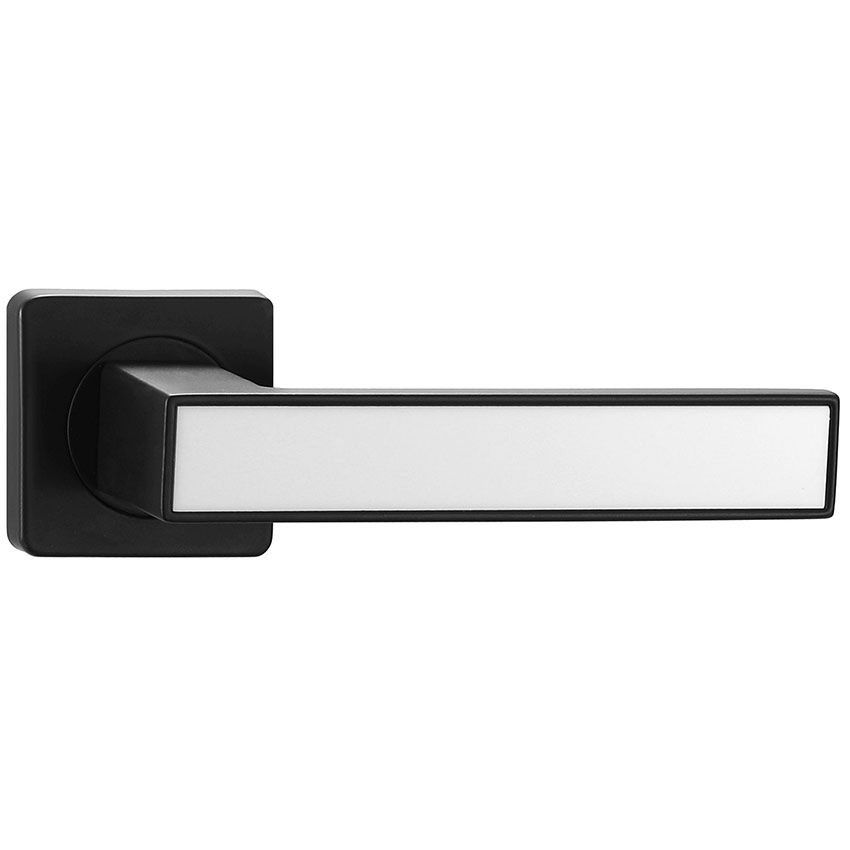 Ручка дверная Vantage V52BL-2/WH AL чёрный/белый