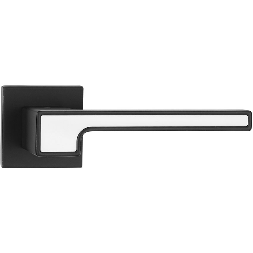 Ручка дверная Vantage V91BL-2/WH SL чёрный/белый