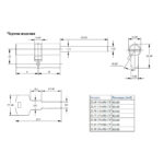 Механизм цилиндровый Vantage c длинным штоком ZL60(30x30) CP