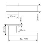 Ручка дверная Morelli LOT MH-56-S6 MSG
